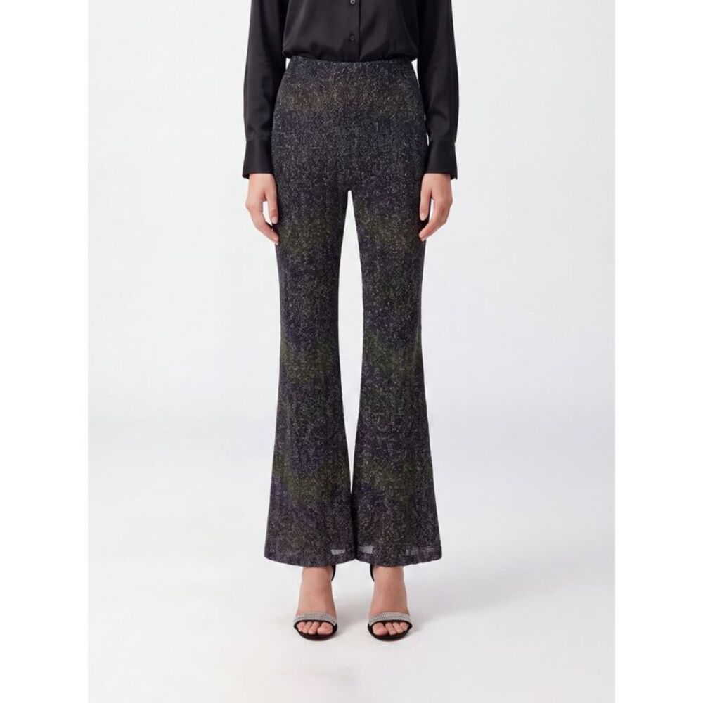 Missoni Women Missoni High-Waisted Flared Trousers In Patterned Lurex Jersey